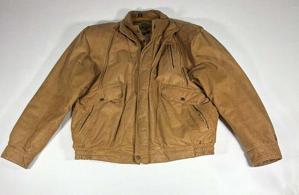 Vintage G-III Global Identity Leather Bomber Jacket Brown Men's Size M